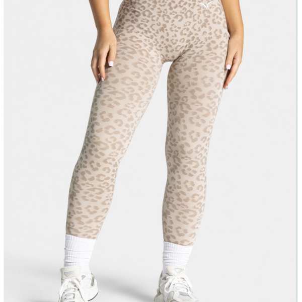 VONYX SOUL Cream Leopard Print High-Waisted Leggings – product image 1