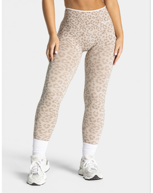 VONYX SOUL Cream Leopard Print High-Waisted Leggings – product image 1
