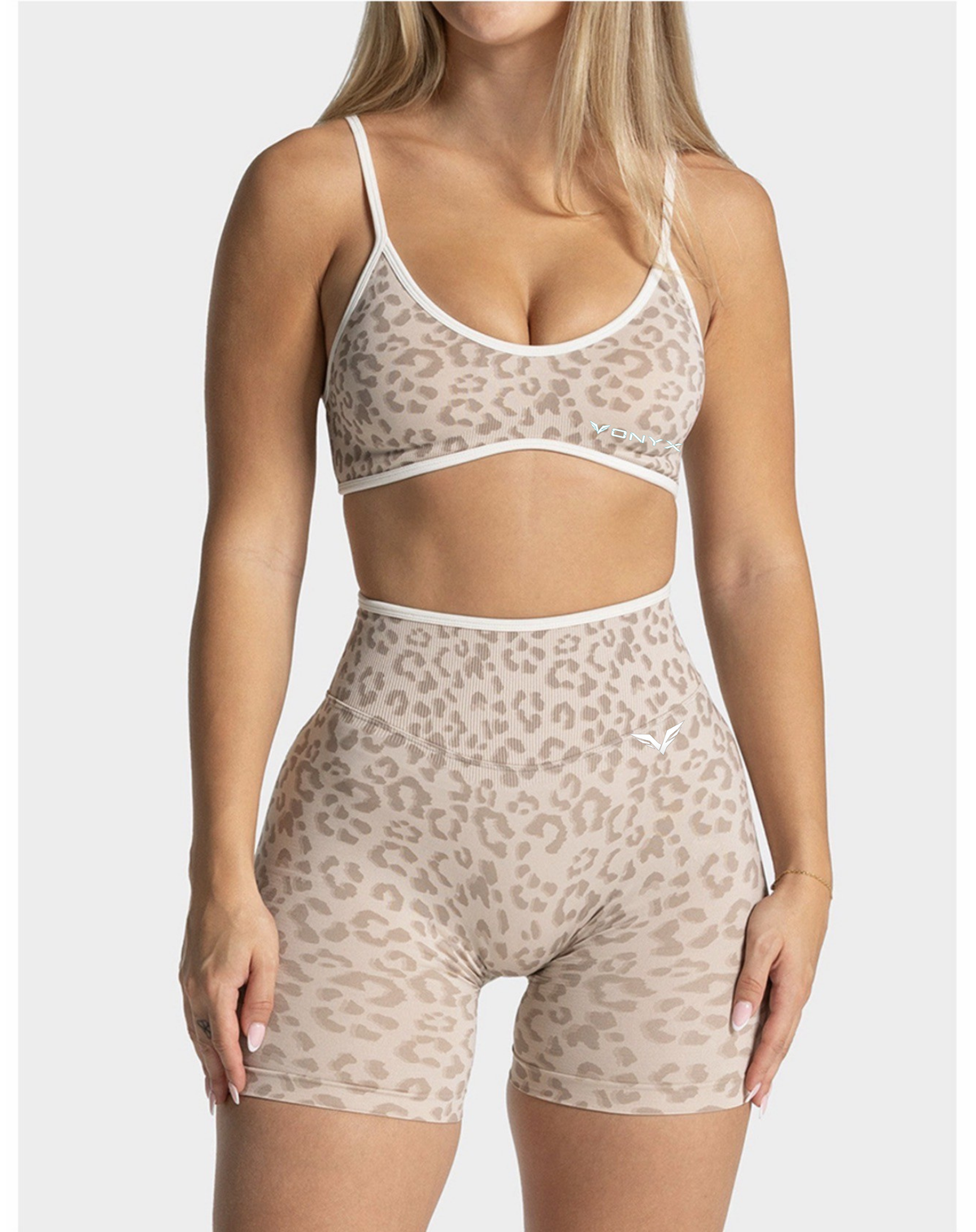 VONYX SOUL Cream Leopard Print Sports Bra – product image 2