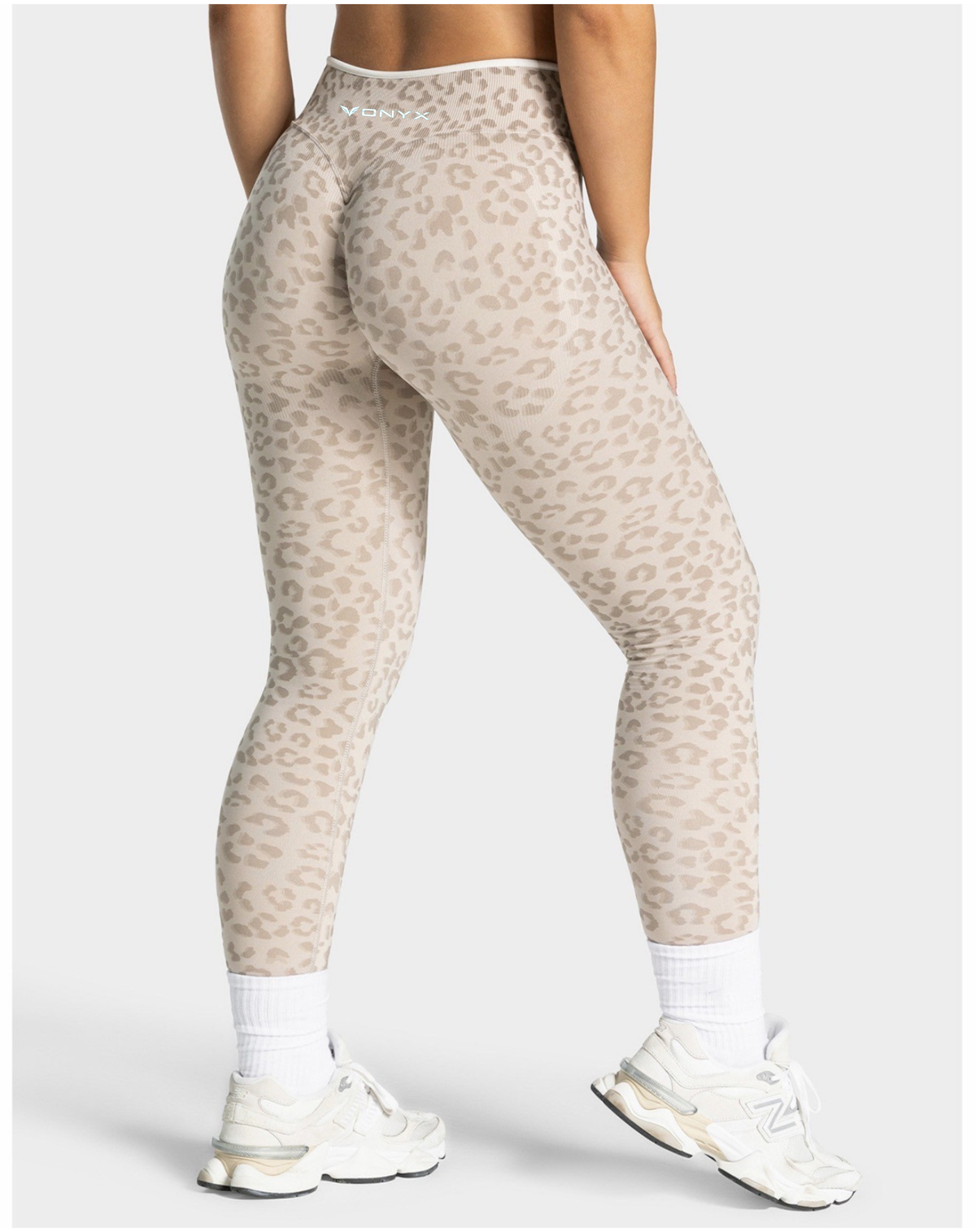 VONYX SOUL Cream Leopard Print High-Waisted Leggings – product image 3