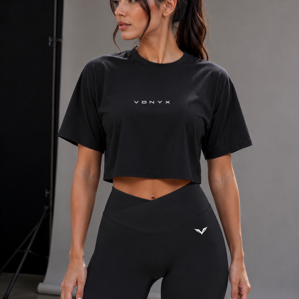 MOTION Crop Top Black