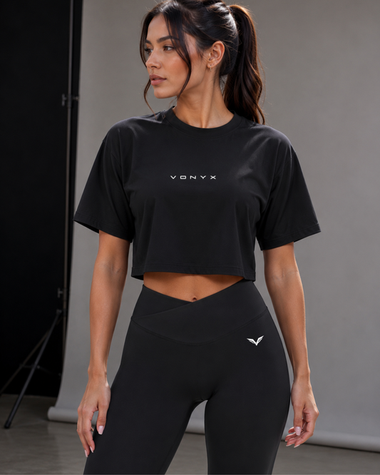 MOTION Crop Top Black